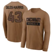 Youth Joe Giles-Harris Cincinnati Bengals Brown 2023 Salute To Service Long Sleeve T-Shirt