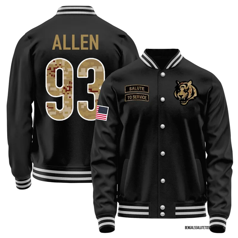 Youth Jonathan Allen Cincinnati Bengals Black Salute to Service Sideline Performance Jacket