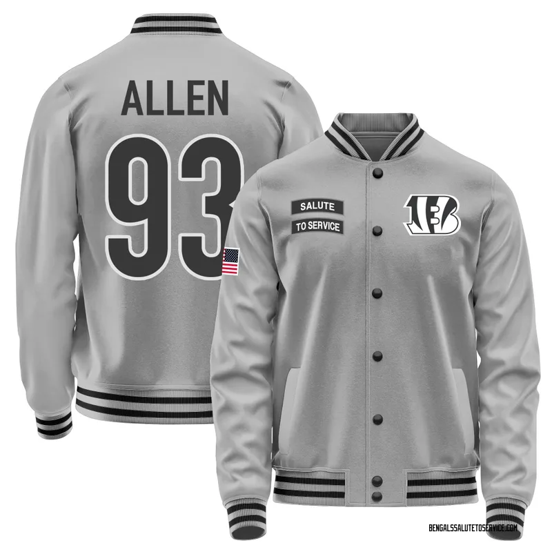 Youth Jonathan Allen Cincinnati Bengals Gray Salute to Service Performance Jacket