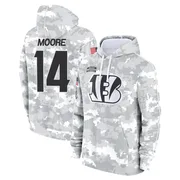 Youth Jordan Moore Cincinnati Bengals Camo Arctic 2024 Salute to Service Club Fleece Pullover Hoodie