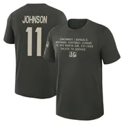Youth Josh Johnson Cincinnati Bengals Green Dark/ 2025 Salute to Service Sideline Slub T-Shirt