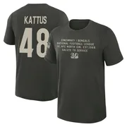 Youth Josh Kattus Cincinnati Bengals Green Dark/ 2025 Salute to Service Sideline Slub T-Shirt