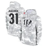 Youth Kentrel Bullock Cincinnati Bengals Camo Arctic 2024 Salute to Service Club Fleece Pullover Hoodie