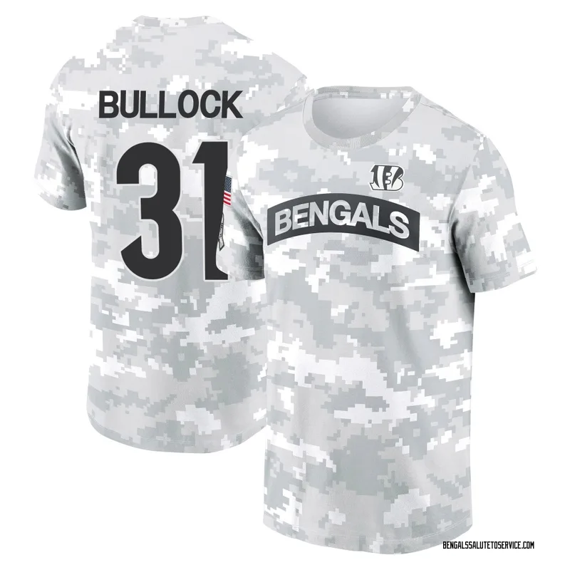 Youth Kentrel Bullock Cincinnati Bengals Camo Arctic 2024 Salute to Service Performance T-Shirt