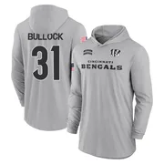 Youth Kentrel Bullock Cincinnati Bengals Gray 2024 Salute to Service Lightweight Performance Long Sleeve Hooded T-Shirt