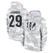 Youth Kyle Dugger Cincinnati Bengals Camo Arctic 2024 Salute to Service Club Fleece Pullover Hoodie