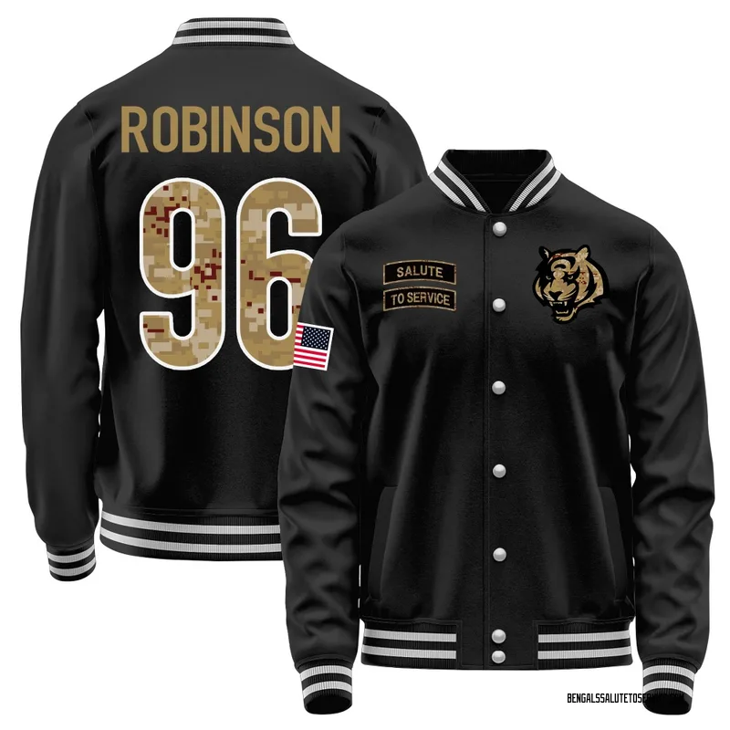 Youth Landon Robinson Cincinnati Bengals Black Salute to Service Sideline Performance Jacket