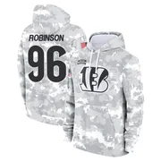 Youth Landon Robinson Cincinnati Bengals Camo Arctic 2024 Salute to Service Club Fleece Pullover Hoodie