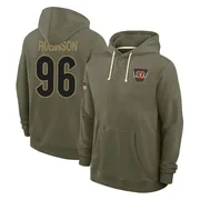 Youth Landon Robinson Cincinnati Bengals Olive 2025 Salute to Service Hoodie