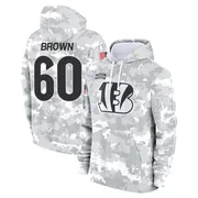Youth Liam Brown Cincinnati Bengals Camo Arctic 2024 Salute to Service Club Fleece Pullover Hoodie