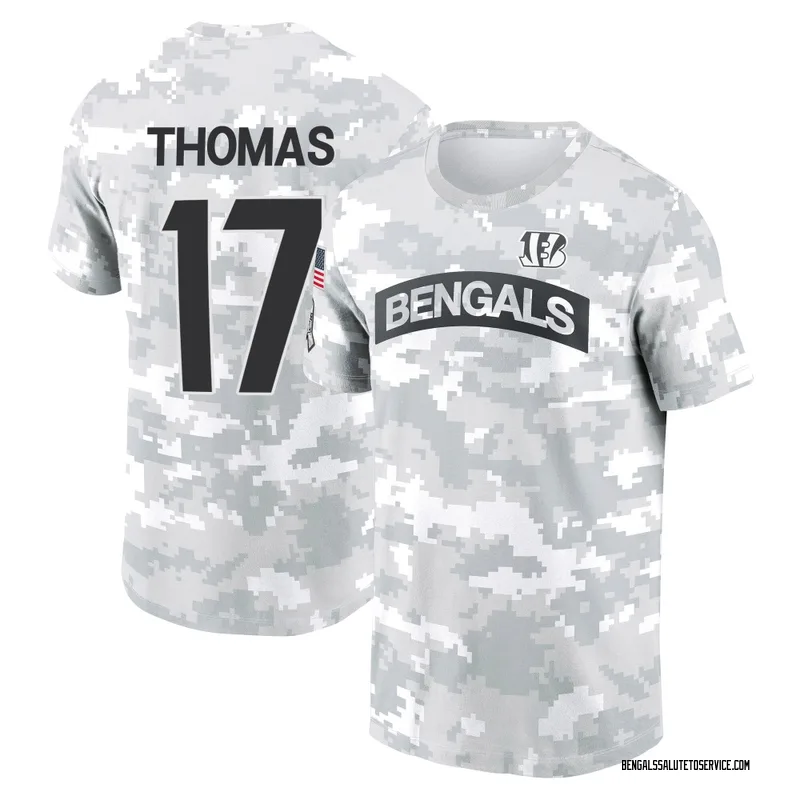 Youth Noah Thomas Cincinnati Bengals Camo Arctic 2024 Salute to Service Performance T-Shirt