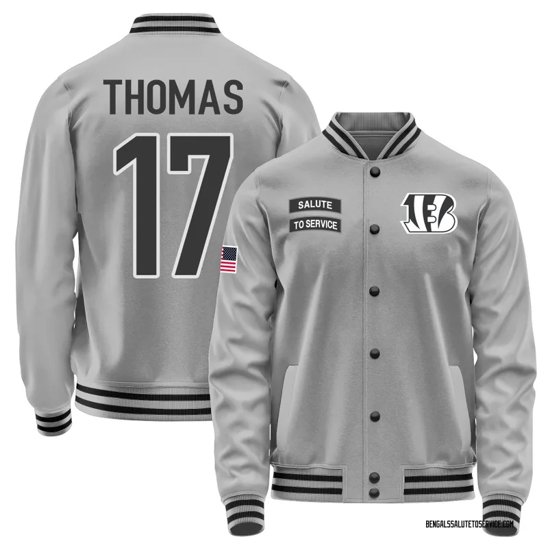 Youth Noah Thomas Cincinnati Bengals Gray Salute to Service Performance Jacket