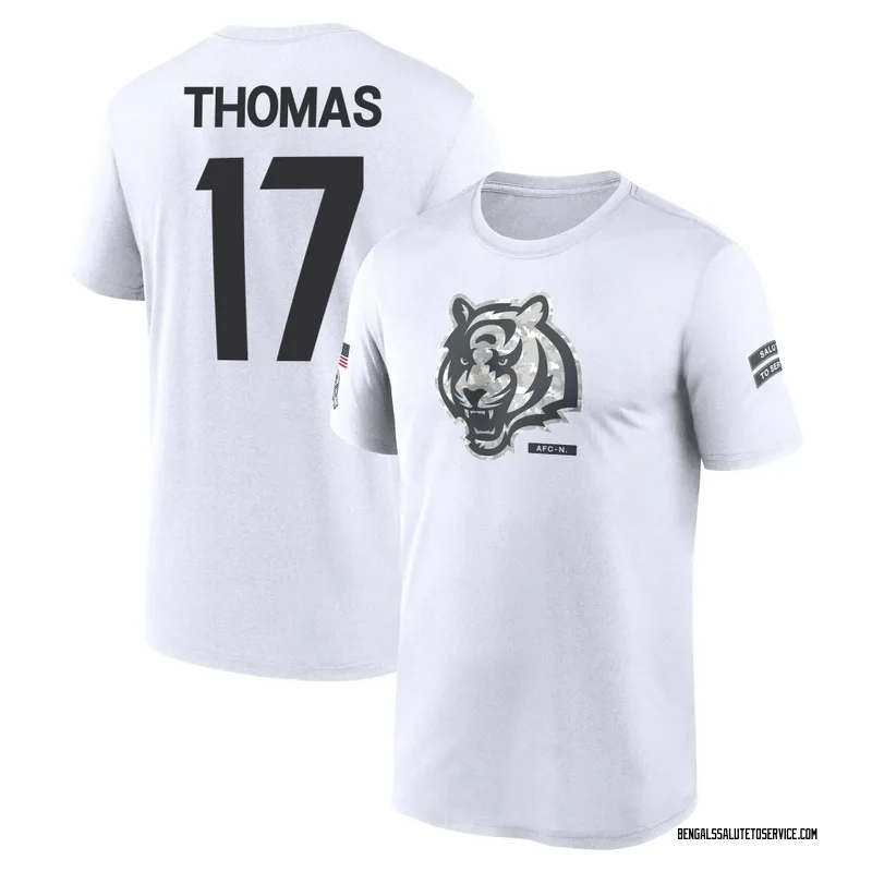 Youth Noah Thomas Cincinnati Bengals Legend White 2024 Salute to Service Performance T-Shirt