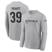 Youth Russ Yeast Cincinnati Bengals Gray 2024 Salute to Service Long Sleeve T-Shirt