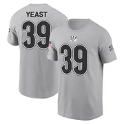 Youth Russ Yeast Cincinnati Bengals Gray 2024 Salute to Service Name & Number T-Shirt