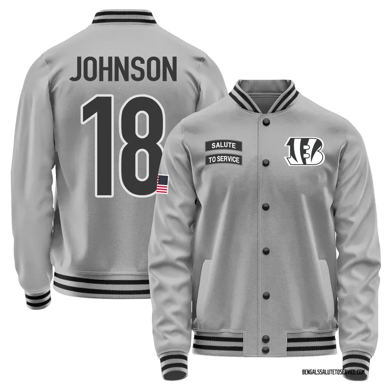 Youth Xavier Johnson Cincinnati Bengals Gray Salute to Service Performance Jacket