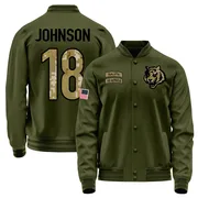 Youth Xavier Johnson Cincinnati Bengals Olive Salute to Service Sideline Performance Jacket